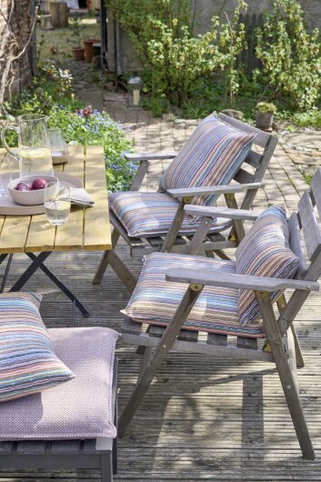 H.O.C.K. Casabella Outdoor Kissen 50x30cm multicolor Streifen