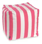 H.O.C.K. Classic Streifen Outdoor Bean Cube Pouf 40x40x40cm pink