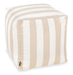 H.O.C.K. Classic Streifen Outdoor Bean Cube Pouf 40x40x40cm natur