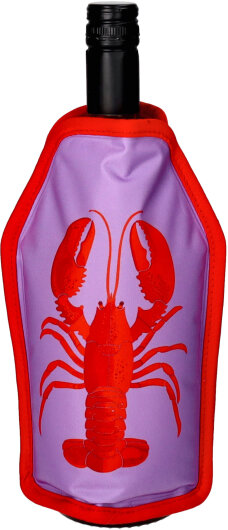 GIFTY Kühlmanschette Weinkühler, Hummer | lila / rot