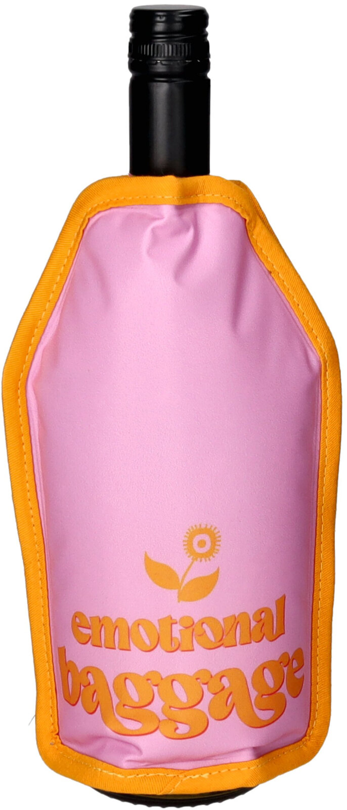 GIFTY Froid Kühlmanschette Weinkühler, emotional baggage | rosa / orange