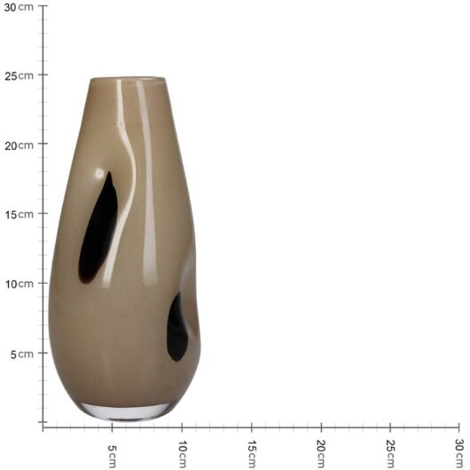 KRST Vase beige gefleckt ca. 12x12x25cm