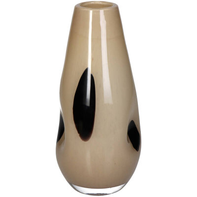 KRST Vase beige gefleckt ca. 12x12x25cm