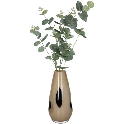 KRST Vase beige gefleckt ca. 12x12x25cm
