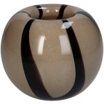 KRST Vase beige rund Streifen ca. 15x15x12cm