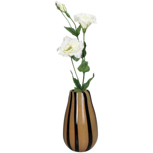 KRST Vase Streifen pfirsischfarben ca. 14x14x23cm