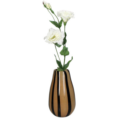 KRST Vase Streifen pfirsischfarben ca. 14x14x23cm