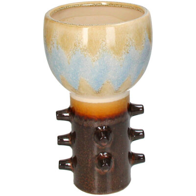 KRST Pflanzenstop / Vase african style | Steingut blau...
