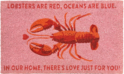 GIFTY Fußmatte Hummer | rosa rot ca. 45x75cm