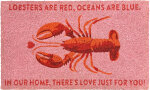 GIFTY Fußmatte Hummer | rosa rot ca. 45x75cm