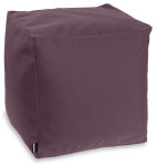 H.O.C.K. Classic Uni Outdoor Bean Cube Pouf 40x40x40cm brombeer