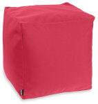 H.O.C.K. Classic Uni Outdoor Bean Cube Pouf 40x40x40cm pink