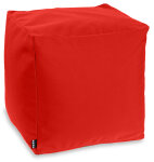 H.O.C.K. Classic Uni Outdoor Bean Cube Pouf 40x40x40cm rot