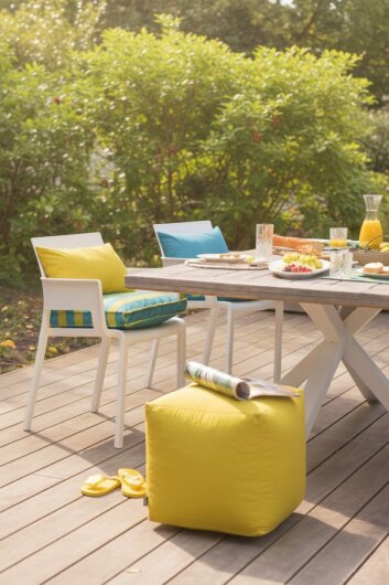 H.O.C.K. Classic Uni Outdoor Bean Cube Pouf 40x40x40cm grün