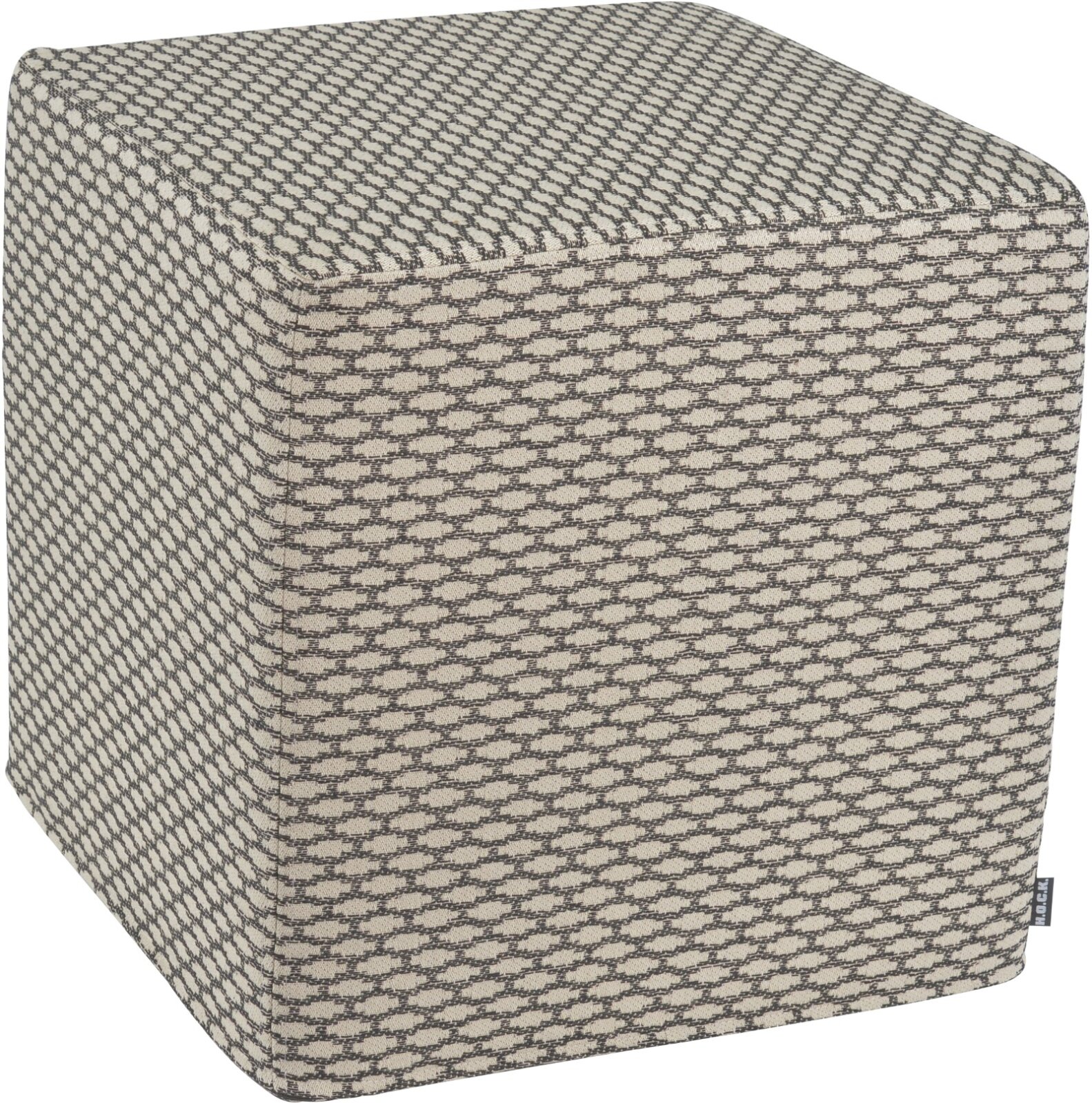 H.O.C.K. Nalou Hocker Cube eckig 45x45x45cm schwarz gemustert