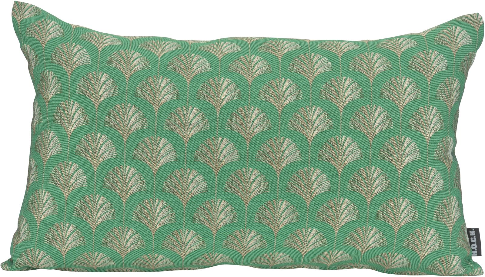H.O.C.K. Erny Dekokissen 50x30cm grasgrün gold Gingko