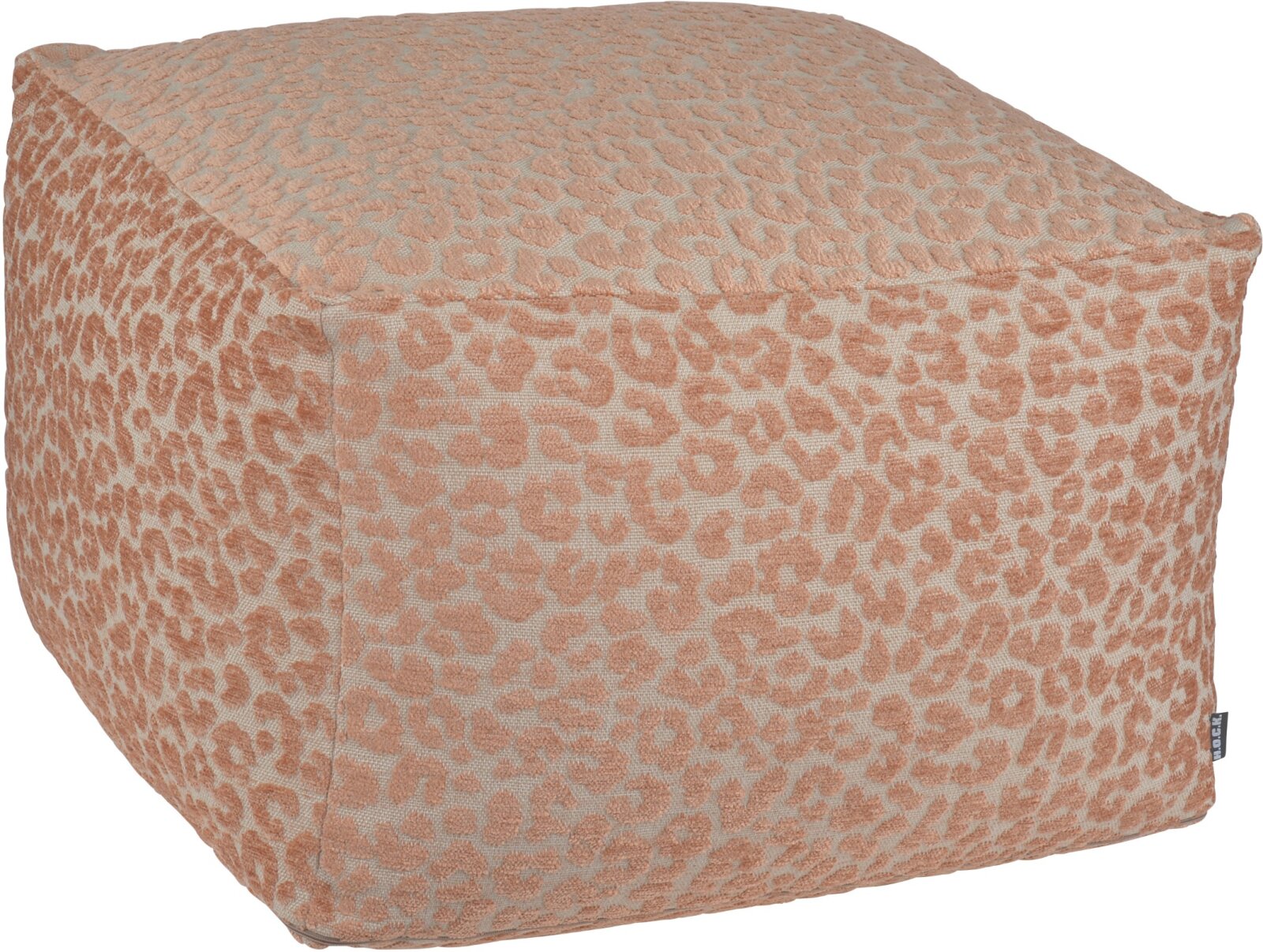 H.O.C.K. Tamaro Bean Cube Hocker 55x55x35cm salmon powder Leo-Muster
