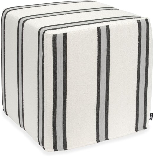 H.O.C.K. Sera Uno Hocker Cube 45x45x45cm schwarz grau Einzelstreifen