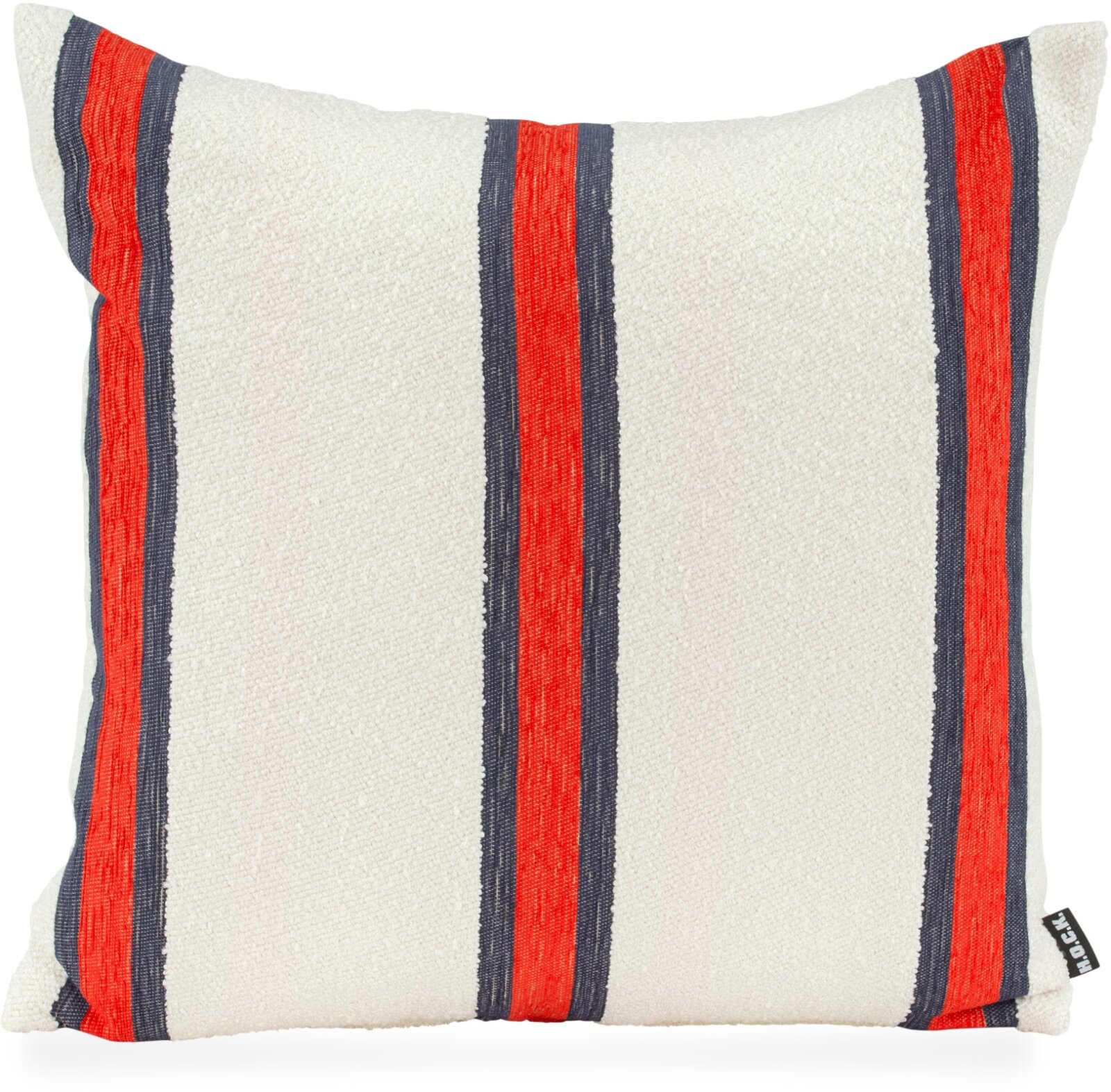 H.O.C.K. Sera Uno Dekokissen 50x50cm rot blau Einzelstreifen