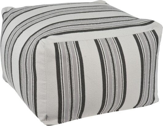 H.O.C.K. Sera Duo Hocker Bean Cube 60x60x40cm schwarz grau Doppelstreifen