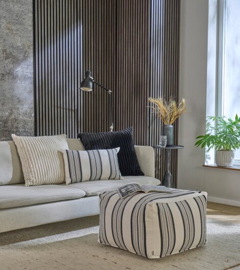 H.O.C.K. Sera Duo Hocker Bean Cube 60x60x40cm schwarz grau