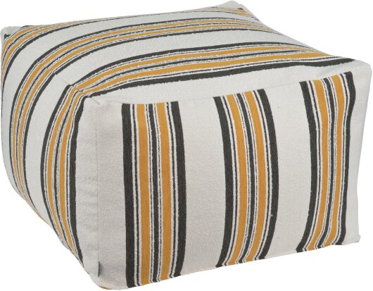 H.O.C.K. Sera Duo Hocker Bean Cube 60x60x40cm maiz schwarz Doppelstreifen