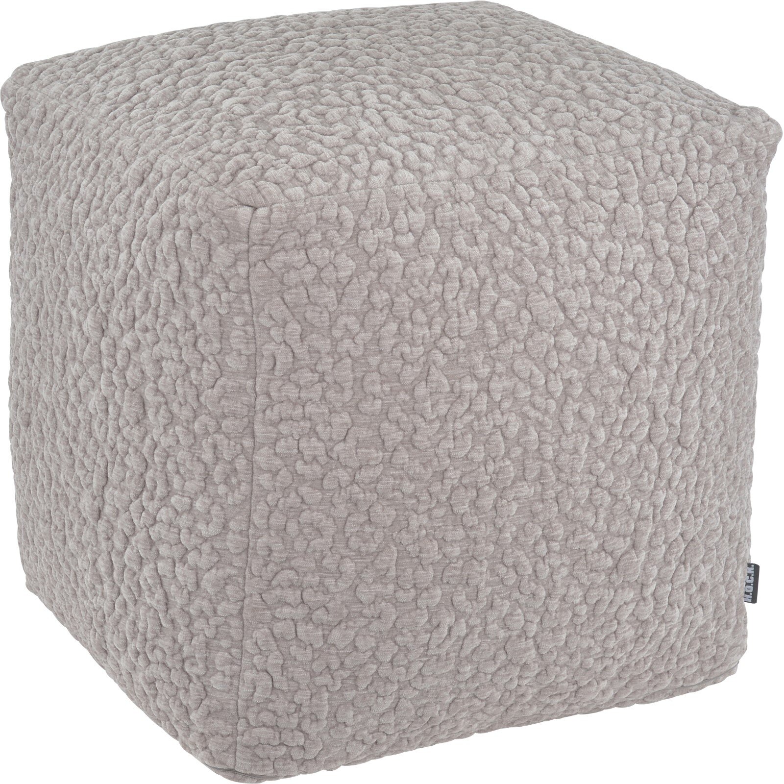 H.O.C.K. Pantery Bean Cube Pouf 40x40x40cm hellgrau Bubble