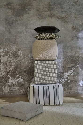 H.O.C.K. Pantery Bean Cube Pouf 40x40x40cm taupe Bubble