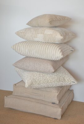H.O.C.K. Jonny Dekokissen 45x45cm taupe schmaler Cord