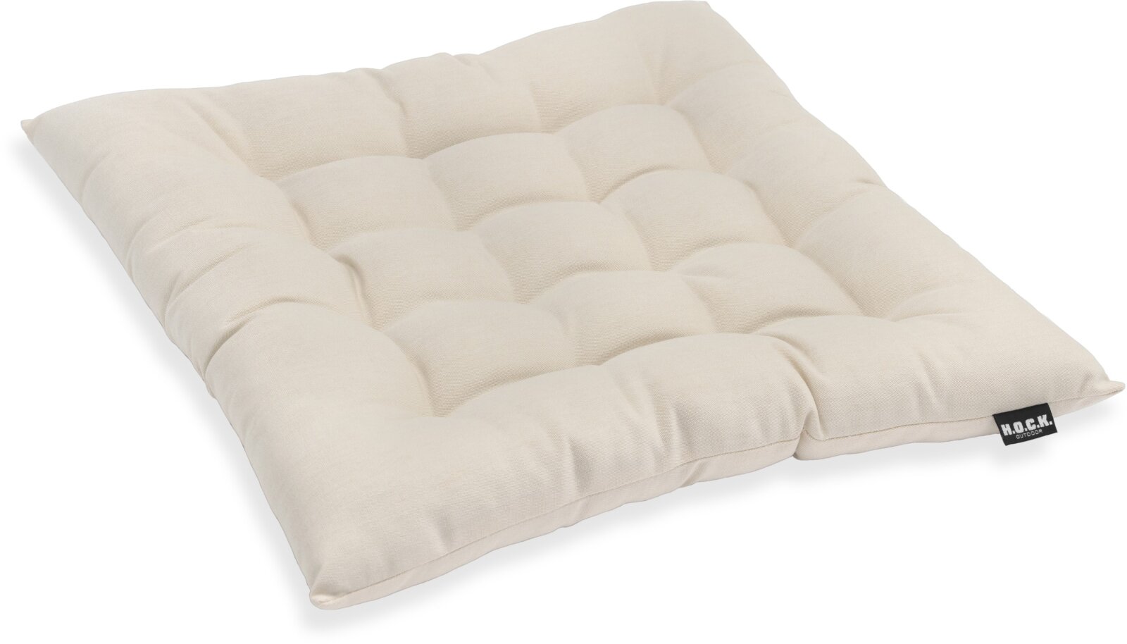 H.O.C.K. 16-Punkt-Steppkissen Outdoor STEPPY ca. BLISS 40x40x6cm Classic uni creme