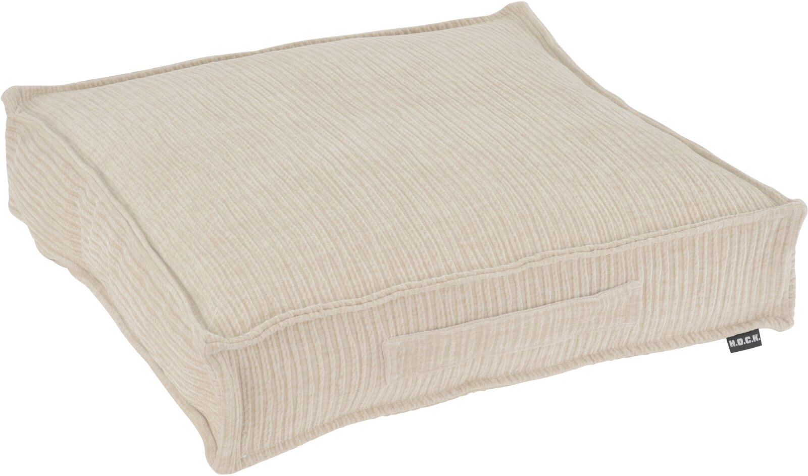 H.O.C.K. Jonny Matratzenkissen 50x50x10cm beige ecru schmaler Cord