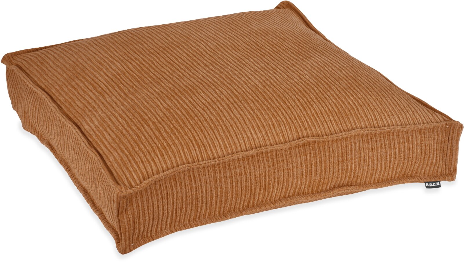 H.O.C.K. Jonny Bodenkissen Palettenkissen 60x60x10cm golden cognac schmaler Cord