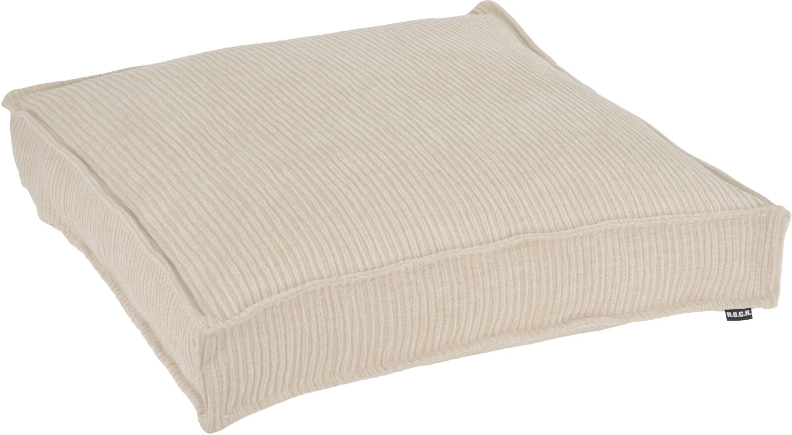 H.O.C.K. Jonny Bodenkissen Palettenkissen 60x60x10cm beige ecru schmaler Cord