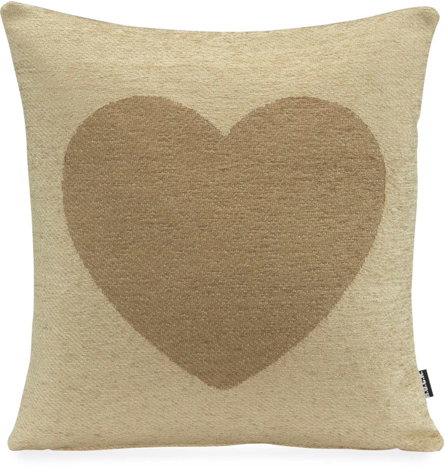 H.O.C.K. Herzl Wendekissen 40x40cm col. 10 beige / braun Heart Herz