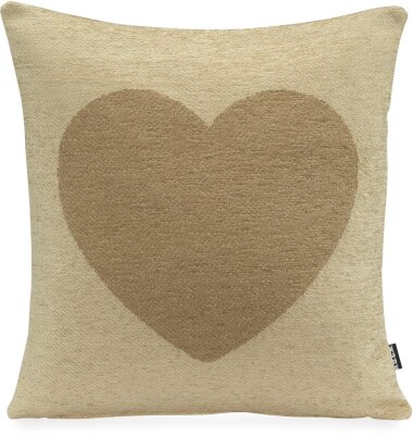 H.O.C.K. Herzl Wendekissen 40x40cm col. 10 beige / braun...