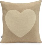 H.O.C.K. Herzl Wendekissen 40x40cm col. 10 beige / braun...