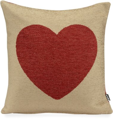 H.O.C.K. Herzl Wendekissen 40x40cm col. 2 beige /...