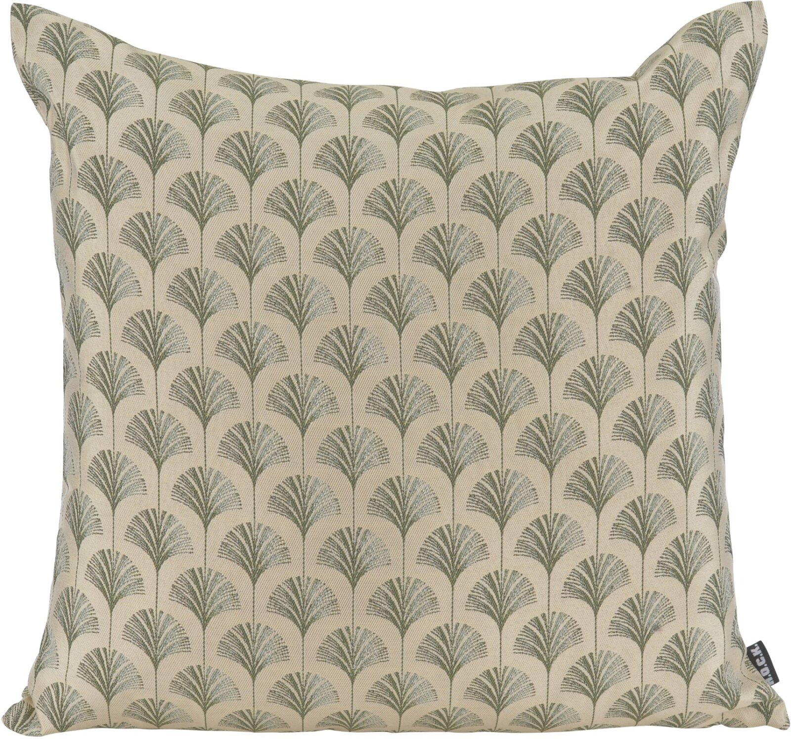H.O.C.K. Erny Dekokissen 50x50cm beige dunkelgrün Gingko