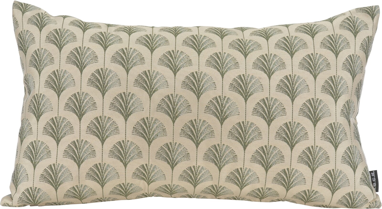 H.O.C.K. Erny Dekokissen 50x30cm beige dunkelgrün Gingko