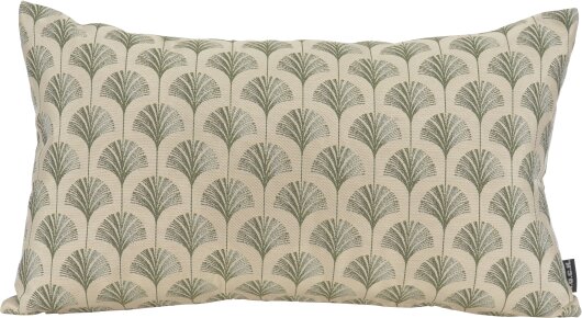 H.O.C.K. Erny Dekokissen 50x30cm beige dunkelgrün Gingko