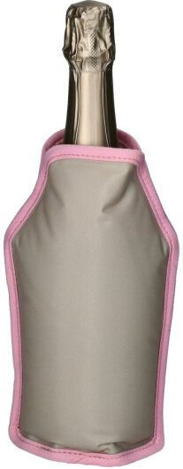 GIFTY Kühlmanschette Weinkühler, Champagnerflasche | grau rosa