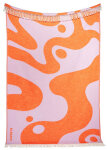 KLEKKS Wolldecke "GRAFIC" orange flieder mit...