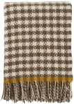 KLIPPAN Decke "Dogtooth" Plaid kariert braun...