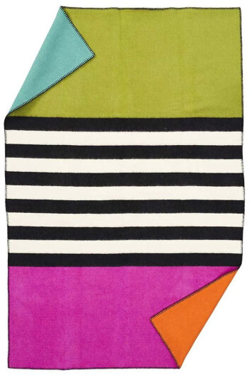 KLIPPAN Decke "Stripy" Plaid Streifen Wendedecke 130x180cm