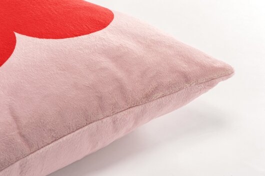 H.O.C.K. Sweet-Heart Dekokissen 45x45cm Herz Samt pink rot