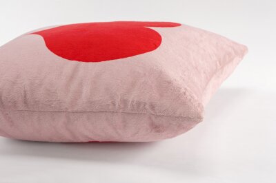 H.O.C.K. Sweet-Heart Dekokissen 45x45cm Herz Samt pink rot