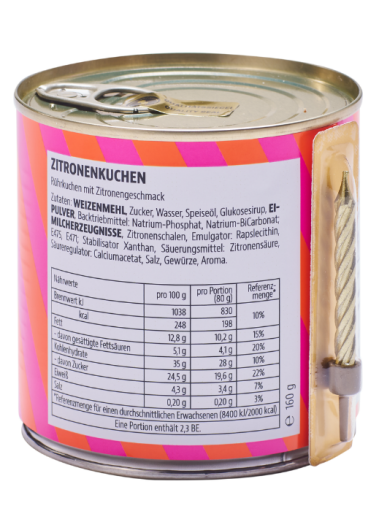 CANCAKE Friede Freude Feierlaune, Neon Pink / Orange | Zitronenkuchen