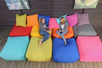 H.O.C.K. Classic Uni Outdoor Loungehocker 90x90x40cm...