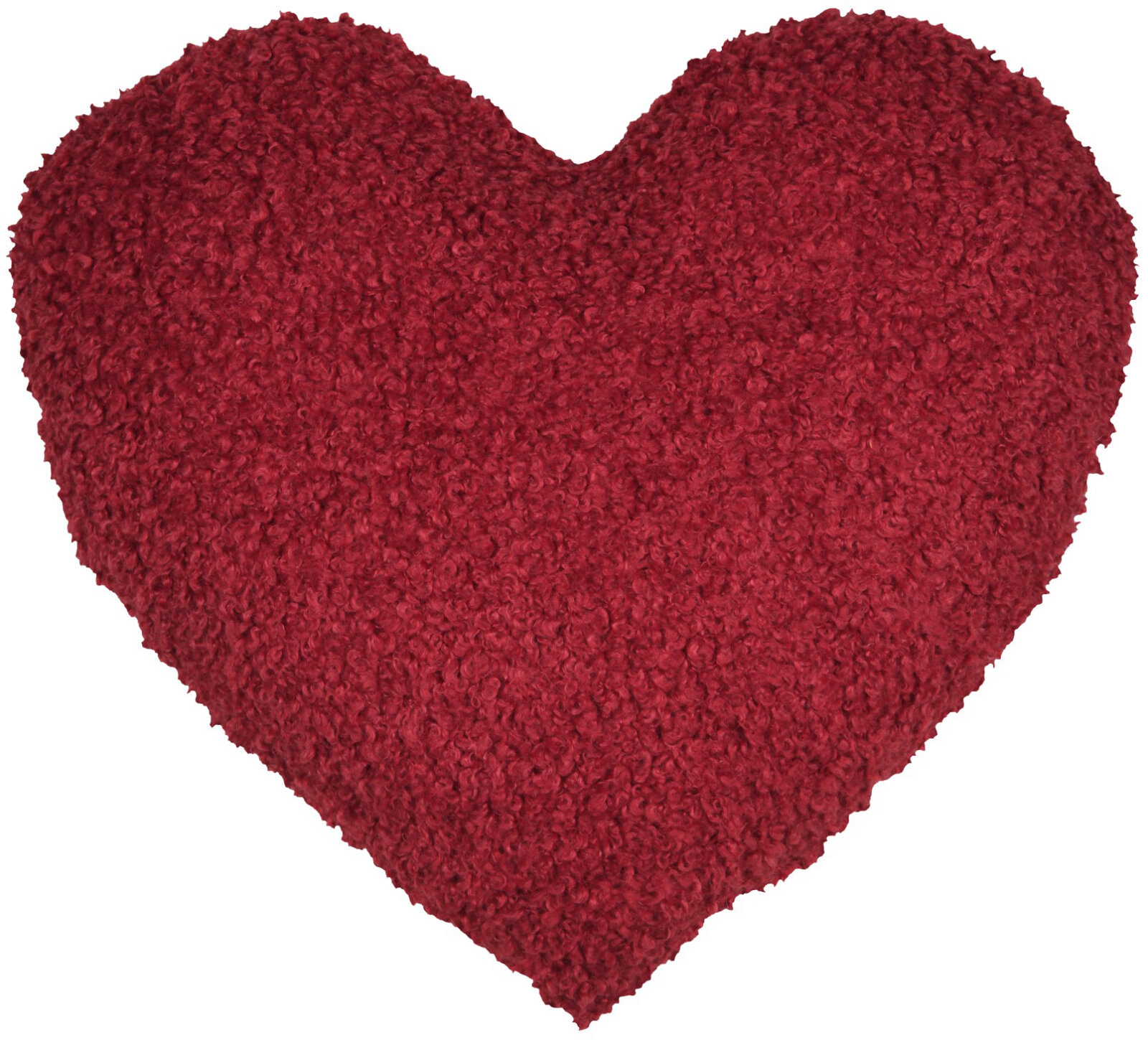 STF Dekokissen Herz in Herzform ca. 40x45cm bordeaux rot Teddy
