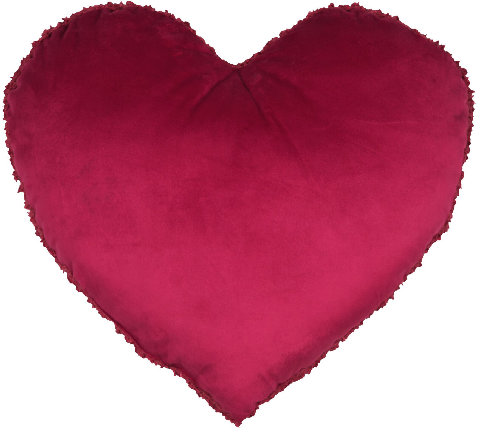 STF Dekokissen Herz in Herzform ca. 40x45cm bordeaux rot Teddy